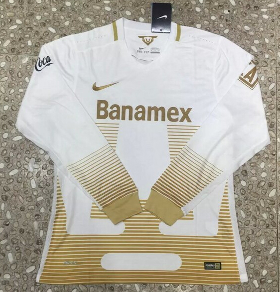 UNAM 2015-16 Away Soccer Jersey LS