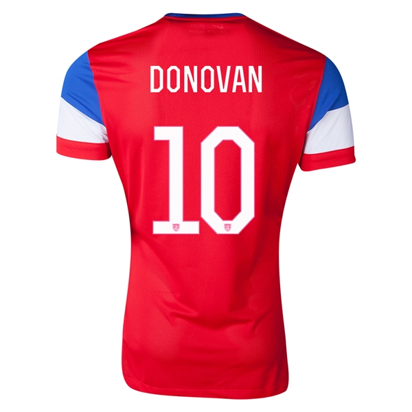 2014 USA #10 DONOVAN Away White Soccer Jersey Shirt