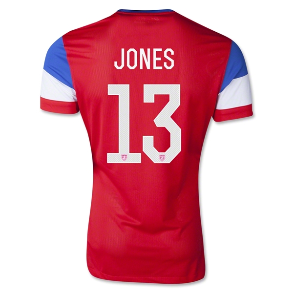 2014 USA #13 JONES Away White Soccer Jersey Shirt