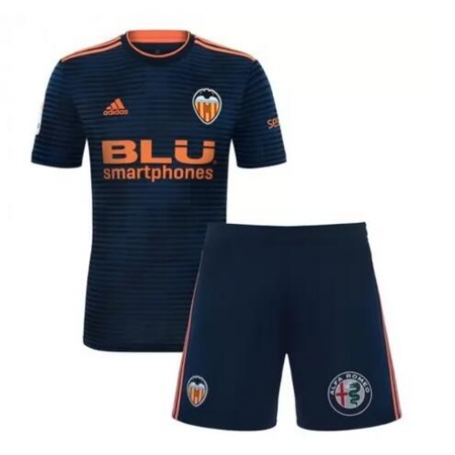 Kids Valencia 18/19 Away Soccer Kits (Shirt+Shorts)