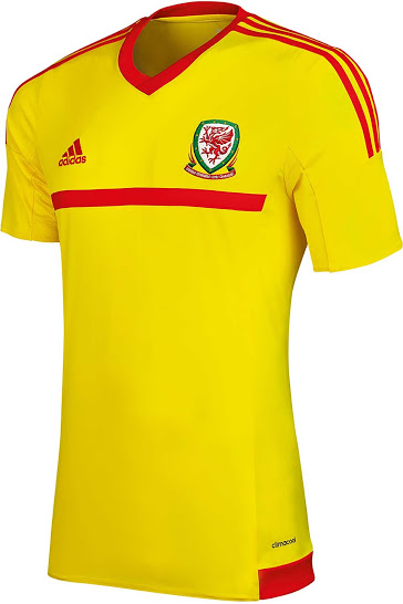 Wales 2015-16 Away Soccer Jersey